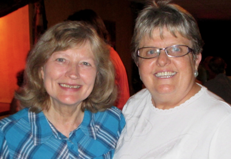 Joyce and Peggy at retirement party
