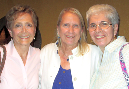 Phyllis, Joyce, and Jean at retirement party 